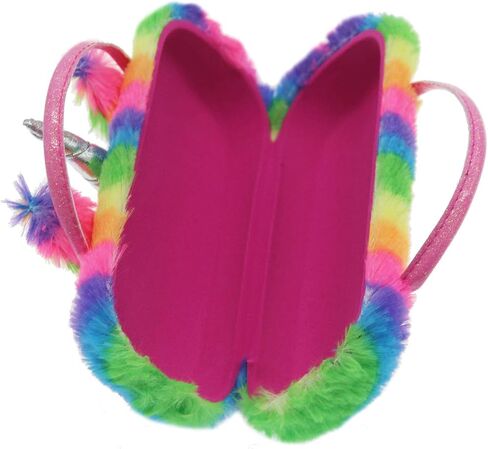 Kids Girls Boys Eyeglass Case Glasses Pouch unicorn Dazzling Sparkle Glitter Hard Shell with Handle in Saudi Arabia