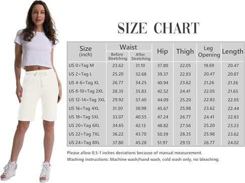 شورت برمودا نسائي شورت صيفي للنساء برباط طويل شورت عالي الخصر كاجوال شورت قطني رياضي in Kuwait