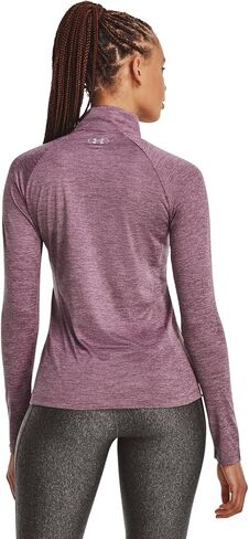 Under Armour Women's Standard Tech Twist ½ Zip Long-Sleeve Pullover, (500) Misty Purple/Fresh Orchid/Metallic Silver, Medium in Saudi Arabia