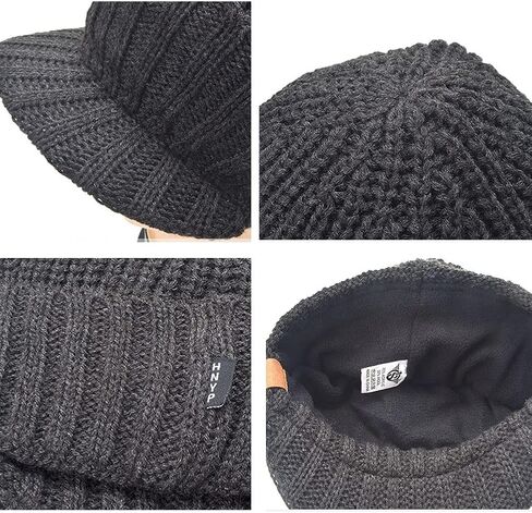 قبعة صغيرة للشتاء للرجال من Lomodo 3 قطع قبعة صغيرة دافئة سميكة قبعة مع قناع للتزلج والجري وركوب الخيل, اسود رمادي كحلي, One Size in Kuwait