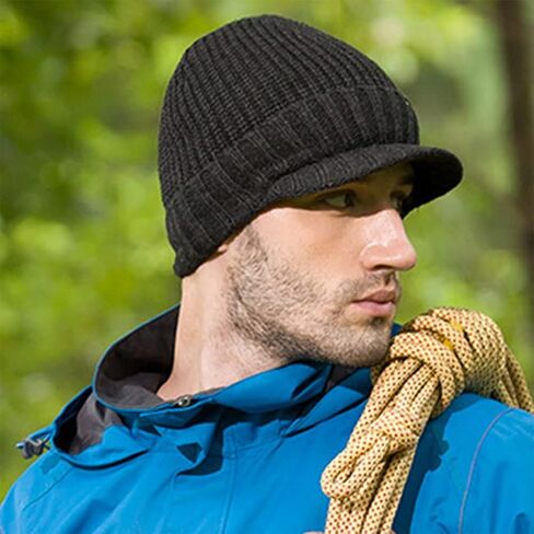 قبعة صغيرة للشتاء للرجال من Lomodo 3 قطع قبعة صغيرة دافئة سميكة قبعة مع قناع للتزلج والجري وركوب الخيل, اسود رمادي كحلي, One Size in Kuwait