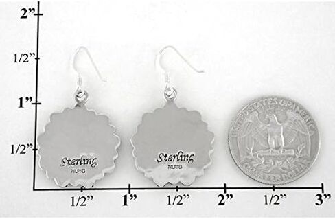 Turquoise Earrings Sterling Silver 925 Southwest Style with Genuine Gemstones in Saudi Arabia