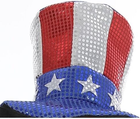 EraSpooky Men's Sequined Uncle Sam Costume Independence Day Fancy Dress in Saudi Arabia