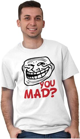 Brisco Brands Troll Face You Mad Trollface Meme Graphic T Shirt Men or Women in Saudi Arabia