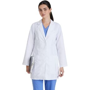 BARCO Grey's Anatomy Scrubs - معطف مختبر تريشيا للنساء، معطف مختبر احترافي بطول كامل وأكمام طويلة 86.36 سم