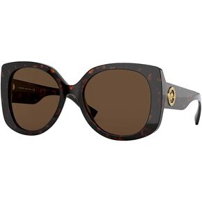 Versace VE4387 Rectangle Sunglasses for Women + BUNDLE with Designer iWear Eyewear Care Kit