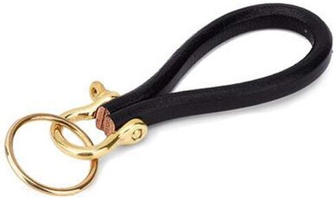 1 Pack Upscale PU-Leather Keychain Elegant Handmade Car Key Chain with Brass Horseshoe Buckle D Ring and Key Ring Handmade Key Chain Strap to Organize Keys Black Strap in Saudi Arabia