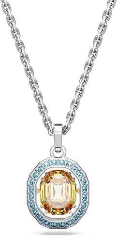Swarovski Chroma Necklace, Earring, and Bracelet Crystal Jewelry Collection, Rhodium Finish, Gold Tone Finish Pink Crystal, Clear Crystals in Saudi Arabia