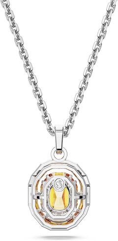 Swarovski Chroma Necklace, Earring, and Bracelet Crystal Jewelry Collection, Rhodium Finish, Gold Tone Finish Pink Crystal, Clear Crystals in Saudi Arabia