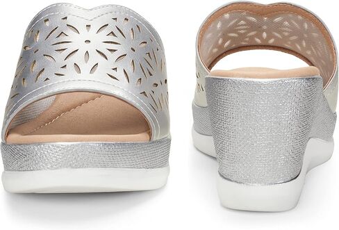 Jeossy Women's Platform Wedge Sandals Slip On 825 Peep Toe High Heel Sandals in Saudi Arabia