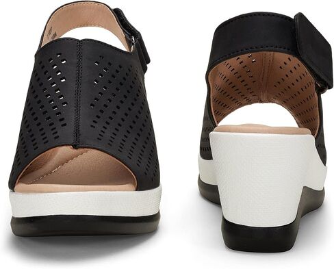 Jeossy Women's Platform Wedge Sandals Slip On 825 Peep Toe High Heel Sandals in Kuwait