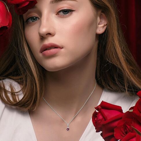 MRENITE الصلبة 14K الذهب الطبيعي جولة روبي/مويسانيتي/أوبال/الأزرق توباز قلادة قلادة الذهب الحقيقي الأحجار الكريمة والمجوهرات هدية للأم النساء in Kuwait