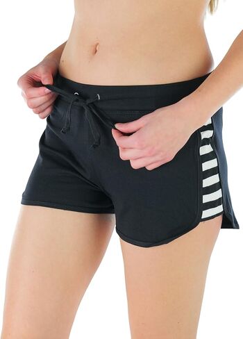 ToBeInStyle Women’s Athletic Chic Drawstring Elastic Waist Yoga Mini Shorts in Kuwait