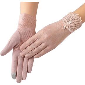 قفازات KADBLE النسائية للقيادة الواقية من الشمس، قفازات صيفية من الدانتيل تعمل باللمس للاستخدام الخارجي in Kuwait