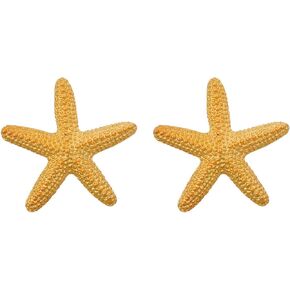 Starfish Stud Earrings for Women Girls Gold Stud Starfish Earring Boho Exaggerated Starfish Drop Earrings Vintage Sea Shell Earrings Summer Beach Earrings Jewelry Gifts