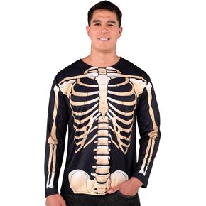 أزياء Spooktacular Creations للرجال البالغين بتصميم هيكل عظمي، زي هيكل عظمي ثلاثي الأبعاد بأكمام طويلة لحفلات الهالوين in Saudi Arabia