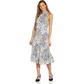 Adrianna Papell Women's Watercolor Floral Midi Dress