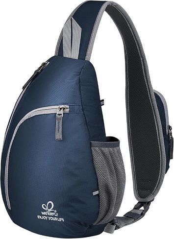 WATERFLY Crossbody Sling Bag Small Water Resistant Backpack Lightweight Shoulder Chest Daypack for Men Women Hiking Travel in Saudi Arabia