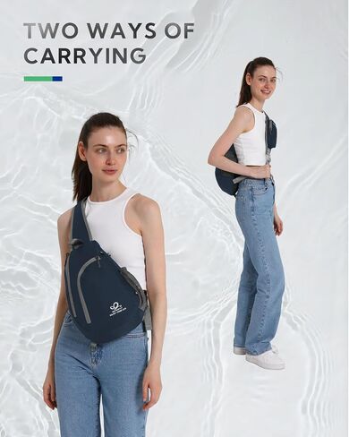 WATERFLY Crossbody Sling Bag Small Water Resistant Backpack Lightweight Shoulder Chest Daypack for Men Women Hiking Travel in Saudi Arabia