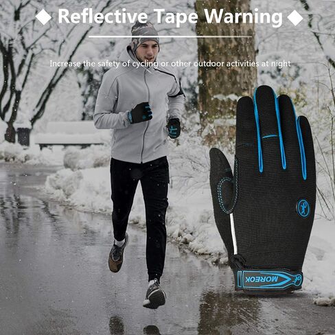 MOREOK Cycling Gloves Bike Gloves for Men/Women-[Breathable Anti-Slip 5MM Gel Pad] Biking Gloves Full Finger Road Bike MTB Bicycle Gloves-for Cycling/Fitness/Motorcycle/Gym/Training/Outdoor Sports in Kuwait