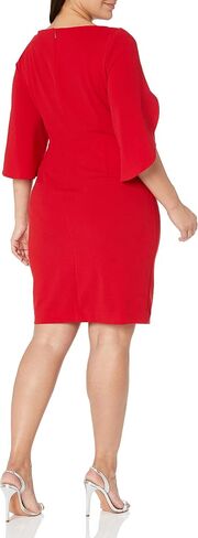 DKNY Women's Open Sleeve Ruched Sheath Dress in Saudi Arabia