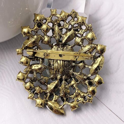 Flower Brooch Pin Costume Jewelry Accessory Gold Tone in Saudi Arabia