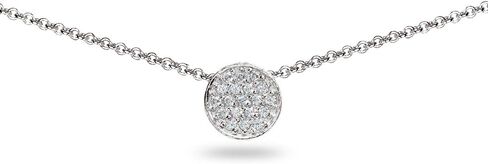 Cubic Zirconia Necklace, Layered Necklaces for Women, Round Pave Circle Necklace, Choker Layering Necklace, Choker Necklace, Dainty Necklace, Choker Necklaces for Women, Gold Necklace for Women in Kuwait