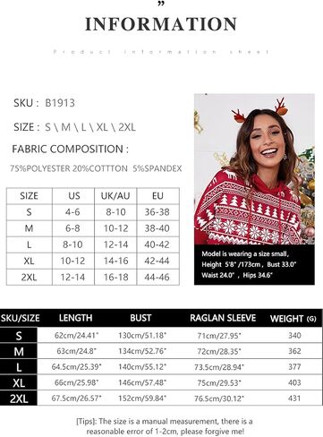 Escaco المرأة عيد الميلاد هوديس بلايز عادية شجرة عيد الميلاد الغزلان ندفة الثلج طباعة الرباط البلوز بلوزات مع جيب in Kuwait