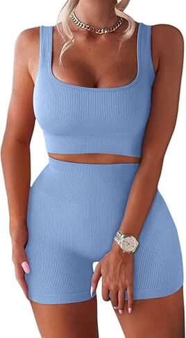 مجموعات تجريب مضلع النمر الدهنية للنساء 2 قطعة ملابس الصالة الرياضية المحاصيل القمم عالية الخصر تشغيل السراويل اليوغا أكتيفيوير in Kuwait