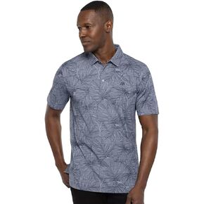 TravisMathew Men's Dolphin Dive Polo, Heather Peacoat in Saudi Arabia