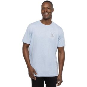 TravisMathew Mens Salty Tee, Heather Bel Air Blue in Saudi Arabia