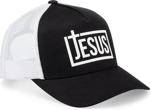 قبعة Aprojes Jesus للرجال - قبعة سائق الشاحنة المسيحية - قابلة للتعديل in Kuwait