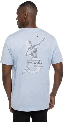 TravisMathew Mens Salty Tee, Heather Bel Air Blue in Saudi Arabia