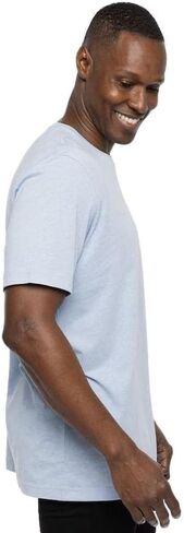 TravisMathew Mens Salty Tee, Heather Bel Air Blue in Saudi Arabia