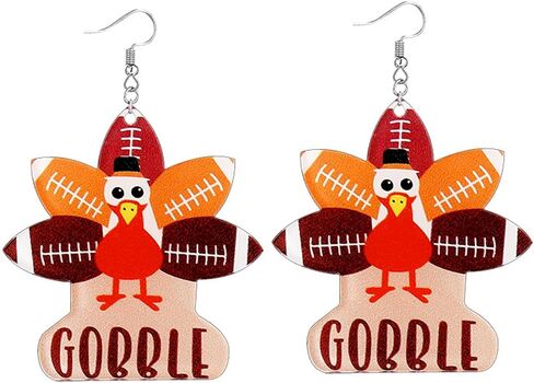 Cute Turkey Earrings for Women Girls,Thanksgiving Turkey Earrings Acrylic Fall Earrings Fun Cartoon Turkey Earrings Thanksgiving Jewelry Accessory Holiday Gifts in Saudi Arabia