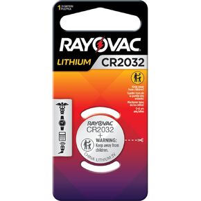 Rayovac CR2032 3V Batteries, 3 Volt Battery Lithium Coin, 2 Count (Pack of 2)