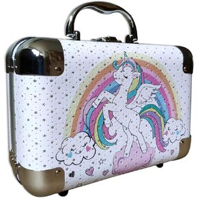 RORANIC Unicorn Jewelry Box for Girls,Two Unicorn Gifts For Girls - Princess Unicorn Jewelry Box & Unicorn Pendant,Childrens Jewelry Boxes for Girls,Girls Unicorn Gifts (Princess with Unicorn)