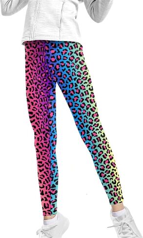 Xpyiqun الفتيات طماق اليوغا الرياضية السراويل الضيقة السراويل Activewear 4-13T in Kuwait