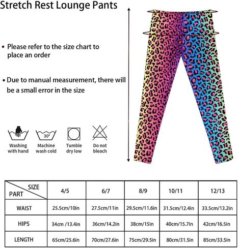 Xpyiqun الفتيات طماق اليوغا الرياضية السراويل الضيقة السراويل Activewear 4-13T in Kuwait