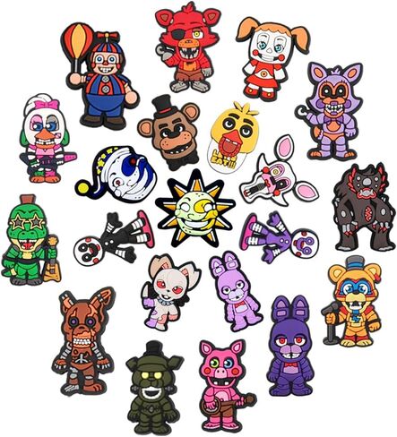 21 Pcs Cute Cartoon Shoe Charms, Game Robot Shoe Charms, Accessories For Bubble Slides, Party Favors, Charms For Clog Wristband Sandals Bracelet, Birthday Party Gift in Saudi Arabia