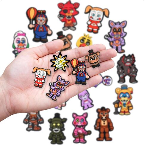 21 Pcs Cute Cartoon Shoe Charms, Game Robot Shoe Charms, Accessories For Bubble Slides, Party Favors, Charms For Clog Wristband Sandals Bracelet, Birthday Party Gift in Saudi Arabia
