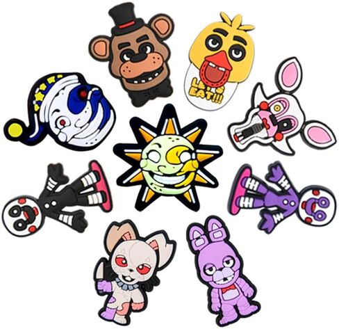 21 Pcs Cute Cartoon Shoe Charms, Game Robot Shoe Charms, Accessories For Bubble Slides, Party Favors, Charms For Clog Wristband Sandals Bracelet, Birthday Party Gift in Saudi Arabia