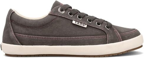 Taos Moc Star 2 Women's Sneaker - Fresh Canvas Design with Removable Footbed, Arch Support and Durable Lightweight Outsole for All Day Walking and Everyday Style Graphite Distressed 8 M US in Kuwait