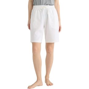 Weintee Women's 9" Linen Bermuda Shorts with Pockets