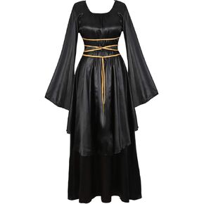 Zhitunemi Renaissance Costume Women Plus Size Medieval Dress Halloween Costumes Gothic Gown