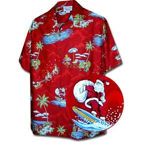 Santa Christmas Hawaiian Print Shirts in Saudi Arabia
