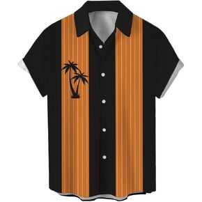 Lzzidou Men's Hawaiian Shirt Short Sleeve Button Down Beach Shirts in Kuwait