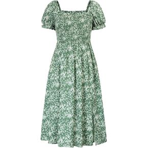 Hanna Nikole Women's Plus Size Boho Dress Off Shoulder Side Slit Swing Midi Dress with Pockets in Saudi Arabia