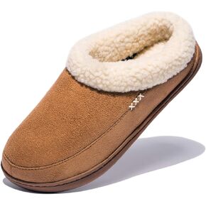 شباشب نسائية مريحة من NewDenber NDB مصنوعة من الإسفنج الذكي من الجلد السويدي تشبه الصوف الغامض مبطنة بالصوف سهلة الارتداء في الأماكن المغلقة والمفتوحة أحذية منزلية in Kuwait