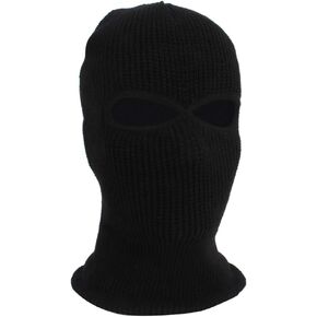 GSHLLO Winter 2 Hole Knitted Full Face Cover Ski Mask Bike Cycling Balaclava Headwrap for Women Men Outdoor Sports Green